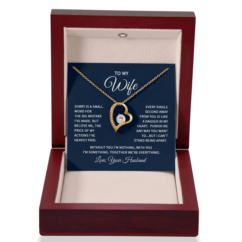 To my wife - sorry is a small word