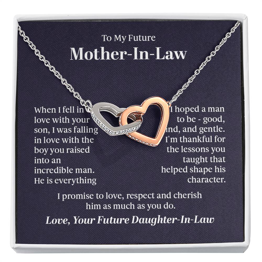 To my future mother-in-law, I was falling in love with the boy you raised into an incredible man, from your daughter-in-law