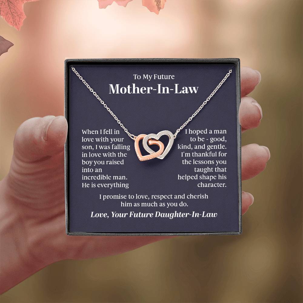 To my future mother-in-law, I was falling in love with the boy you raised into an incredible man, from your daughter-in-law