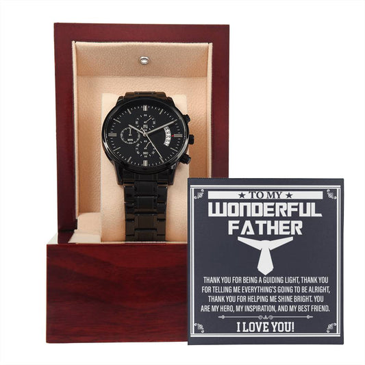 Dad-My Best Friend-Metal Chronograph Watch