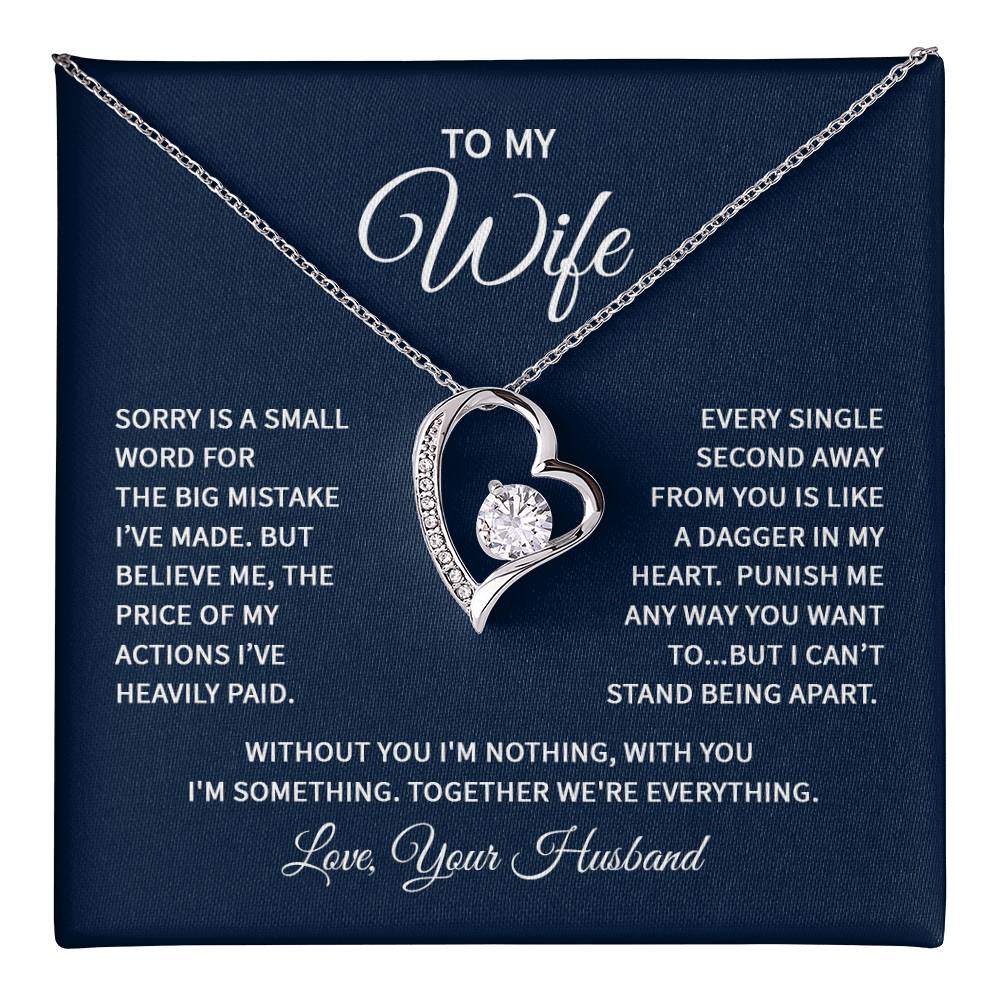 To my wife - sorry is a small word