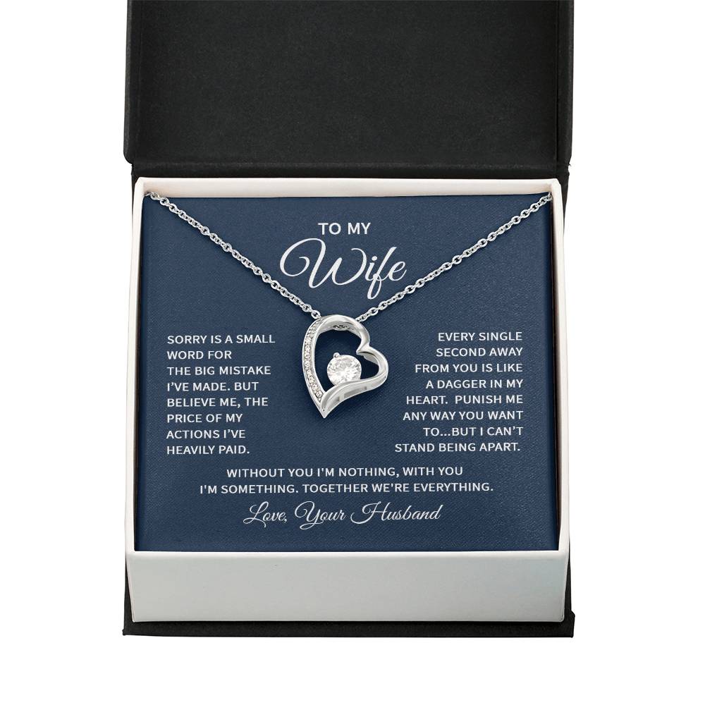 To my wife - sorry is a small word