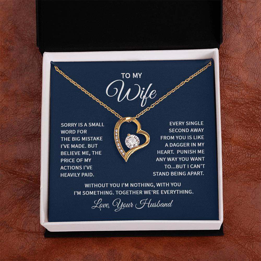 To my wife - sorry is a small word