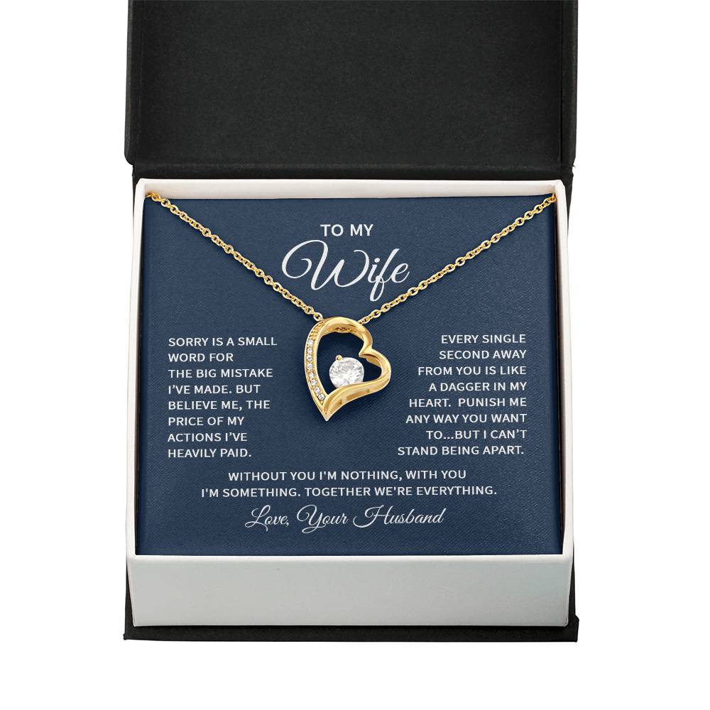 To my wife - sorry is a small word